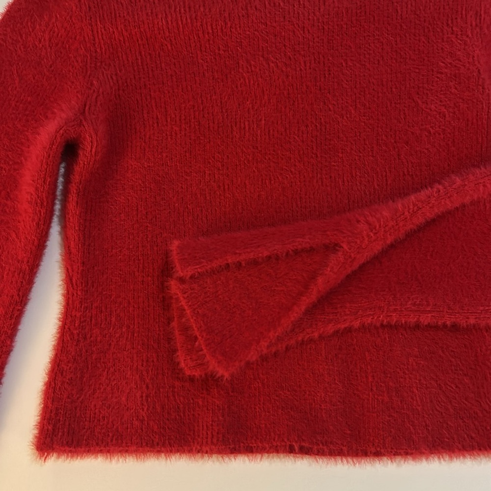 NWOT Sincerely Jules Red Fuzzy Turtleneck Sweater Size S - Picture 7 of 13
